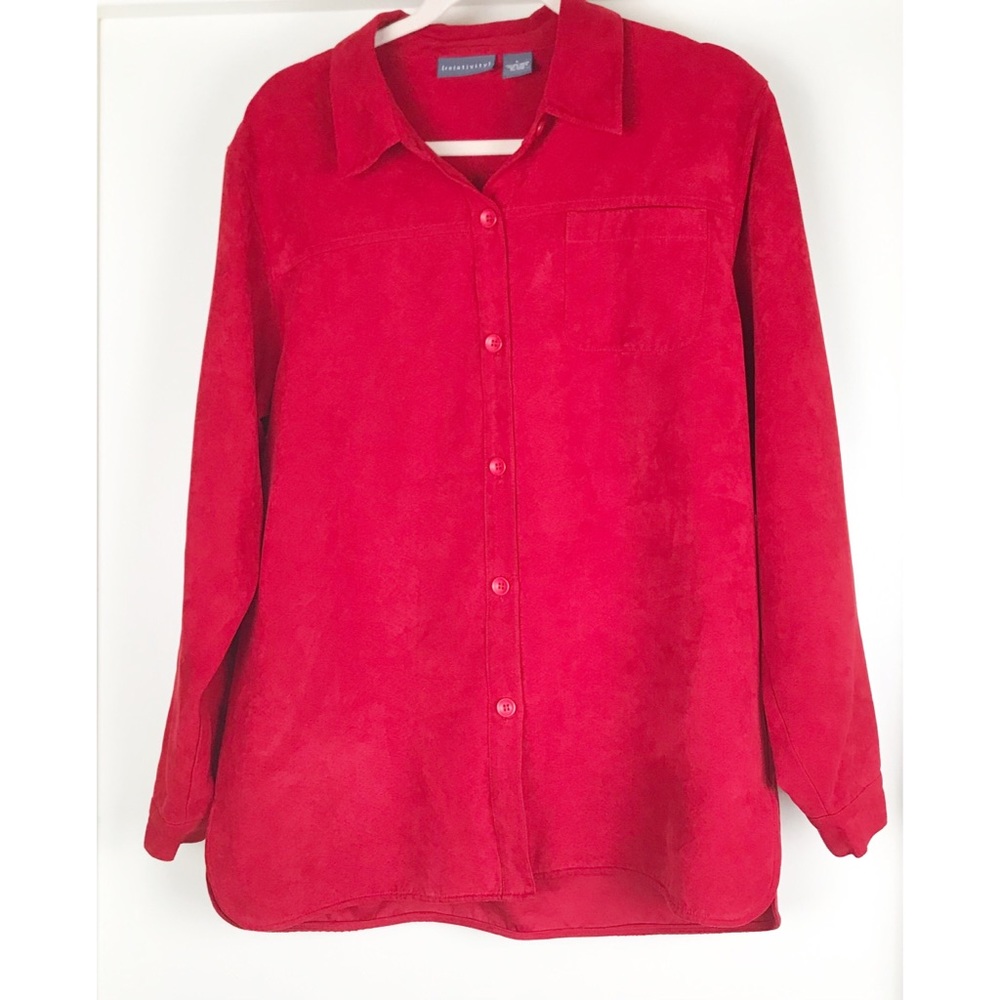 Relativity Women Red Top Size Large